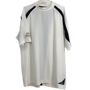 Nike Gold white navy crewneck athletic t-shirt men’s medium Castle Hills club